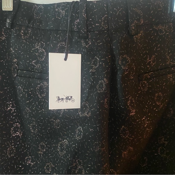 Coach Cropped Tailored Jacquard Pants Pink Small - Picture 7 of 12